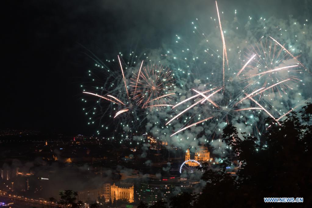 Hungarian national holiday celebrated in Budapest Xinhua