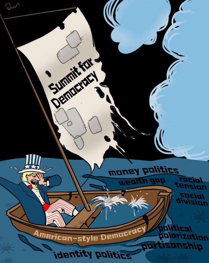 cartoon-american-style-democracy-full-of-malaises-xinhua