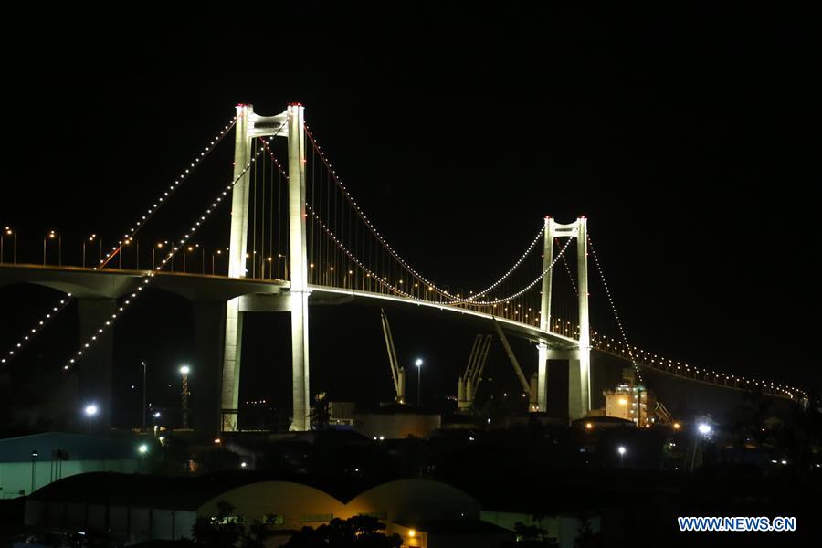 MOZAMBIQUE-MAPUTO BAY BRIDGE-AFRICA-LONGEST SUSPENSION BRIDGE-OPEN TO TRAFFIC