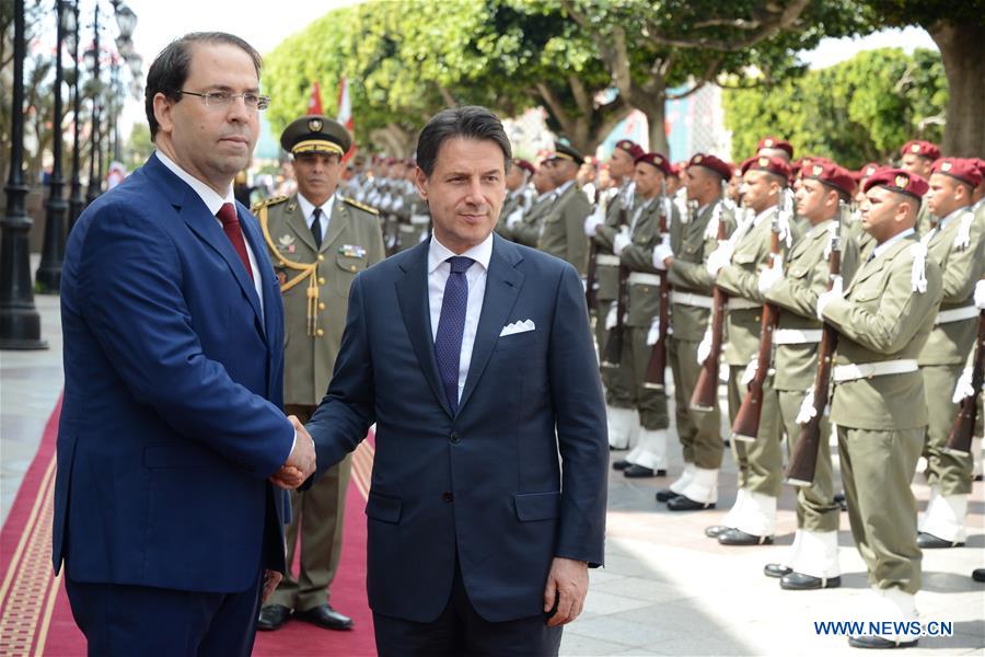 TUNISIA-TUNIS-ITALY-PM-VISITING