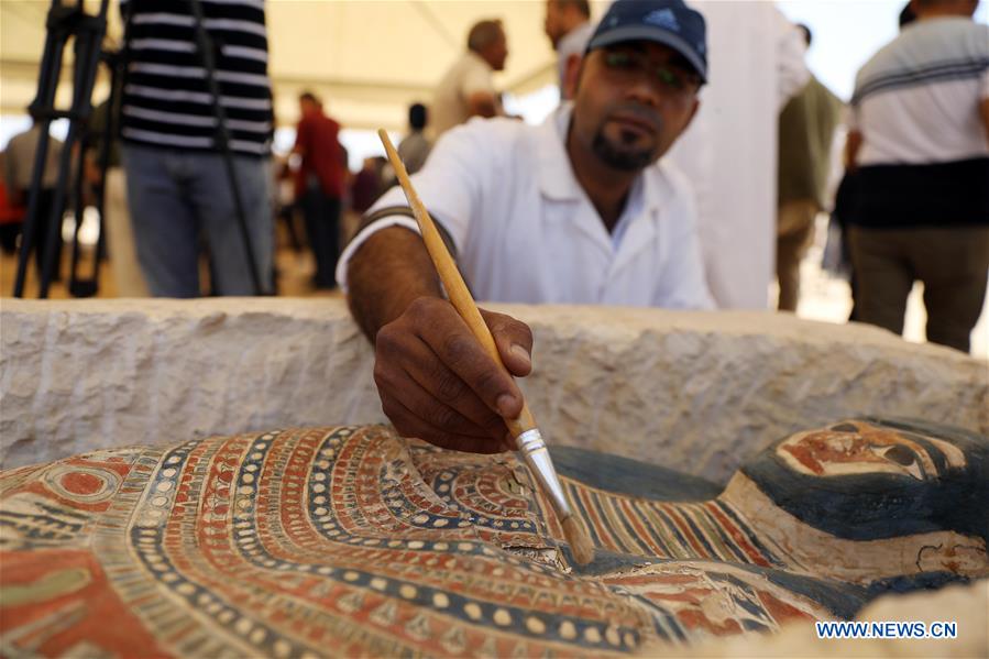 EGYPT-GIZA-BENT PYRAMID-OPENING