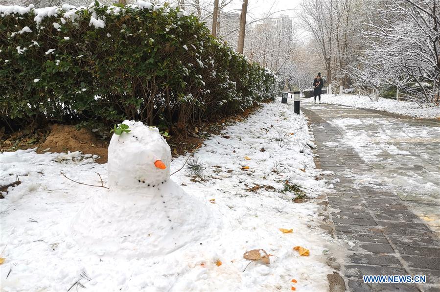 (BeijingCandid)CHINA-BEIJING-WINTER-SNOWMAN (CN)