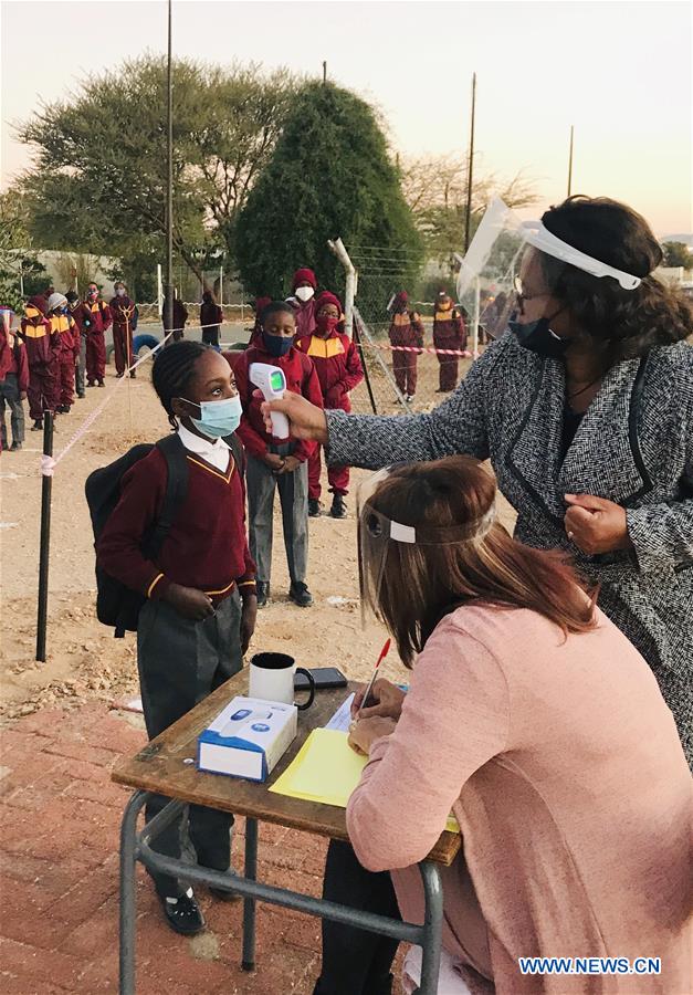 NAMIBIA-WINDHOEK-COVID-19-PRIMARY SCHOOL-REOPENING