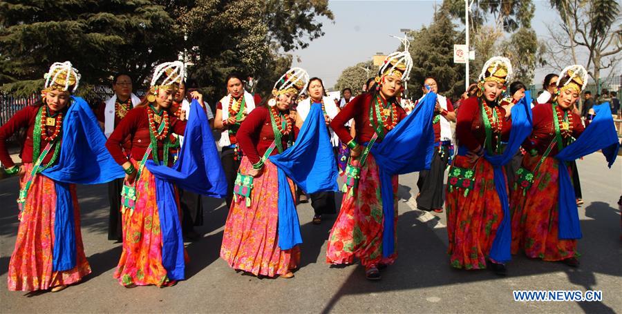 Women From Ethnic Gurung Community Dance To Celebrate Tamu Losar