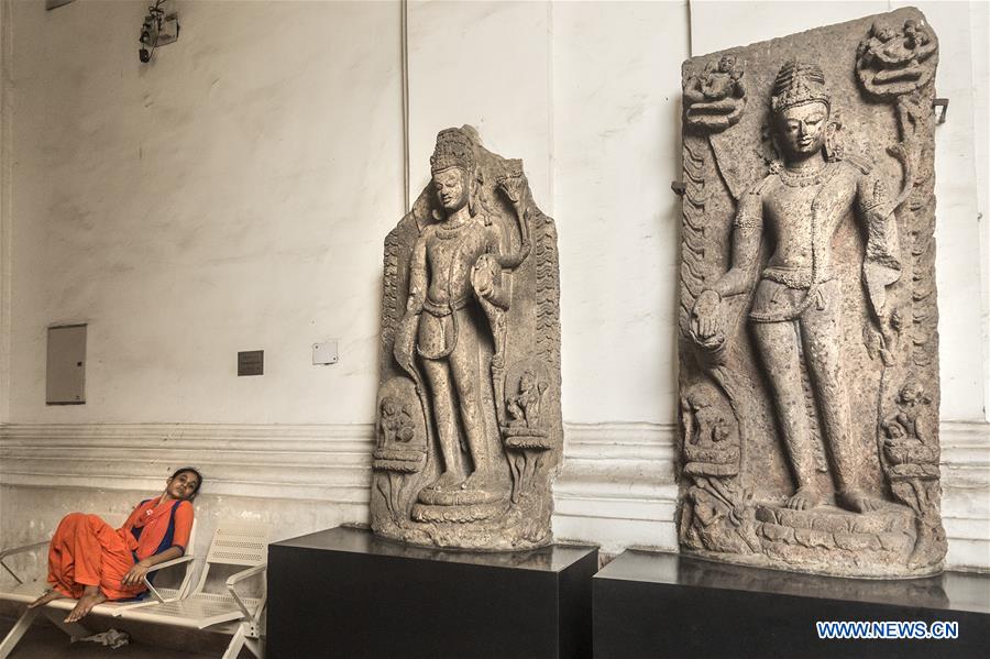 People visit Indian Museum on Int'l Museum Day in Kolkata Xinhua