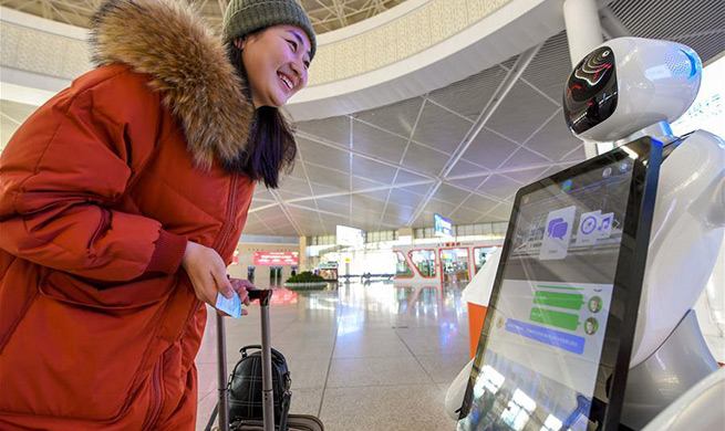 In pics: intelligent equipment at Hohhot East Railway Station, China's Inner Mongolia