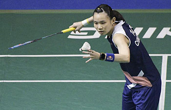 In pics: quarterfinals at Singapore Badminton Open