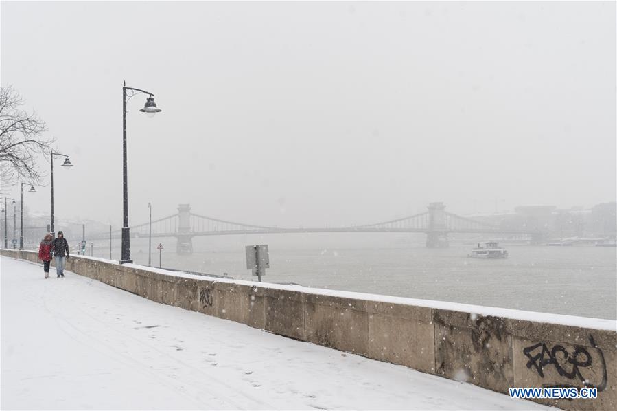 HUNGARY-BUDAPEST-SNOW