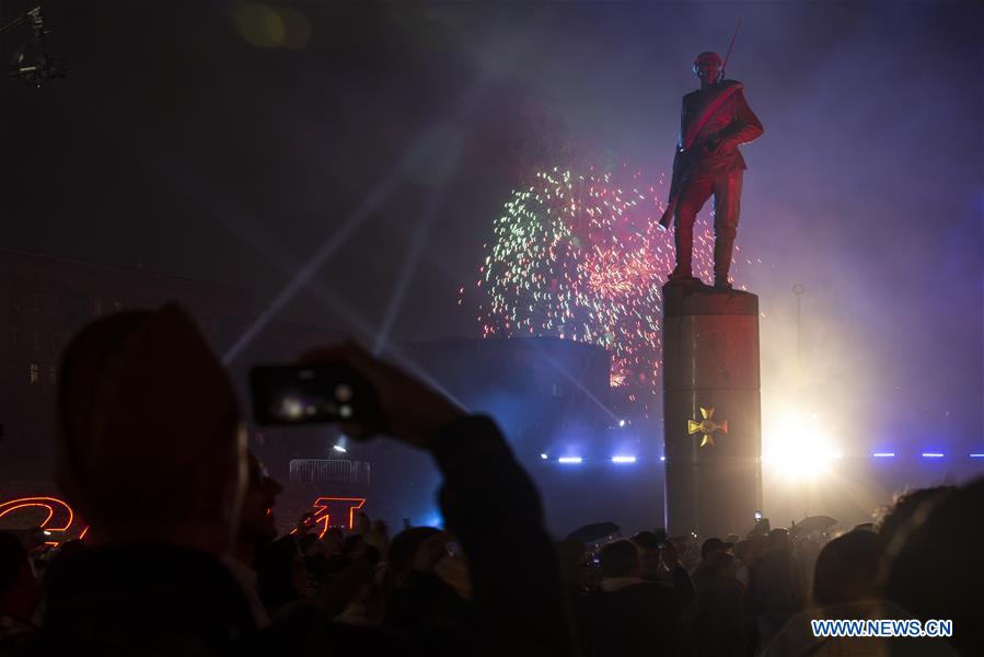 RUSSIA-MOSCOW-VICTORY DAY-FIREWORKS