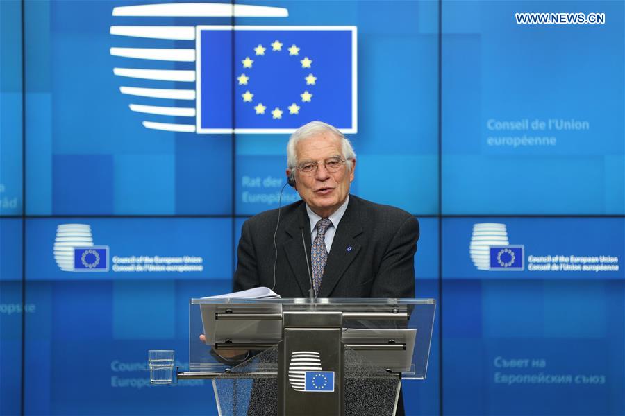 BELGIUM-BRUSSELS-EU-FOREIGN AFFAIRS COUNCIL-MEETING-CLOSING