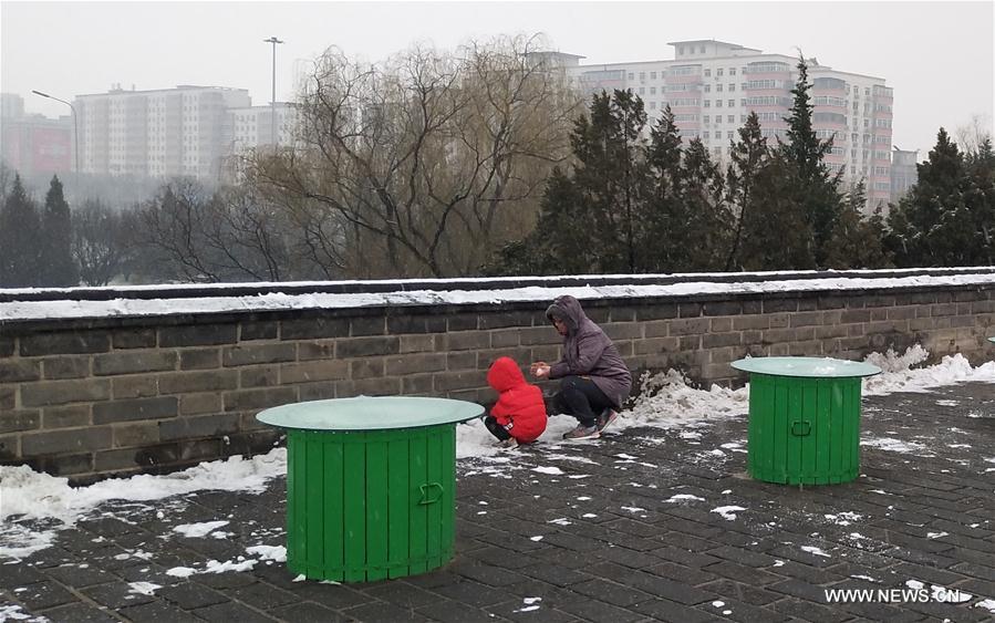 (BeijingCandid)CHINA-BEIJING-WINTER-MING DYNASTY WALL RELICS PARK (CN)