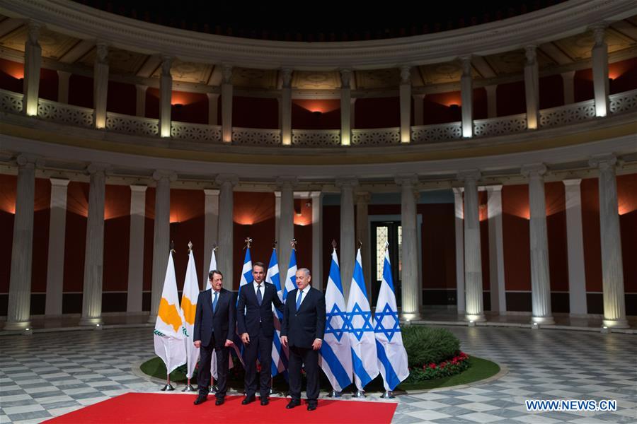 Greece, Cyprus, Israel Sign EastMed Gas Pipeline Agreement - Xinhua ...