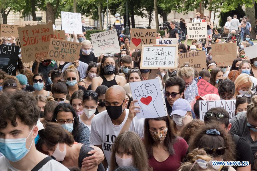 HUNGARY-BUDAPEST-BLACK LIVES MATTER-PROTEST 