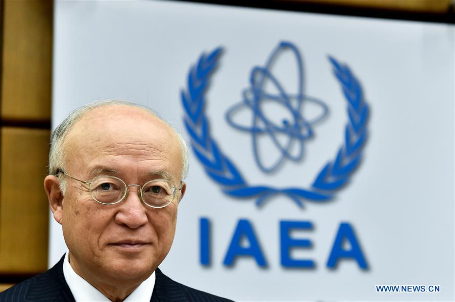 International Atomic Energy Agency's (IAEA) Director-General Yukiya Amano attends an IAEA board of governors meeting at the IAEA headquarters in Vienna, capital of Austria, on June 6, 2016.