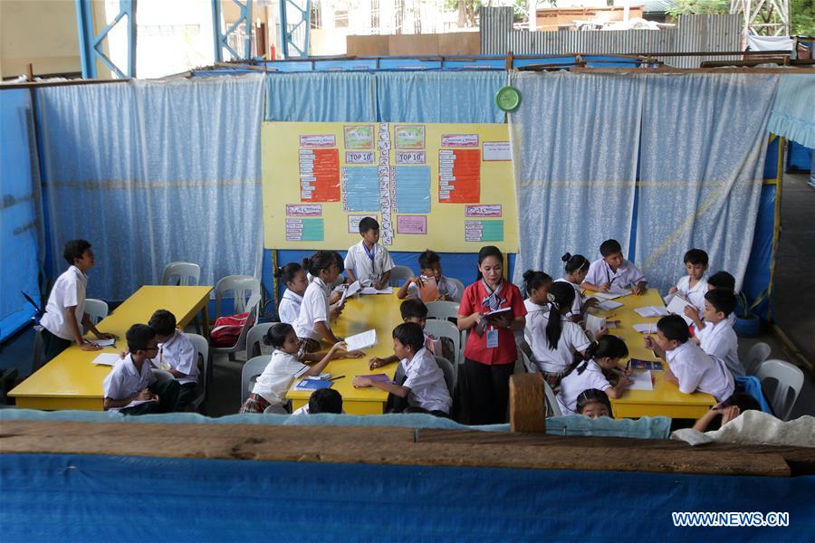 PHILIPPINES-MUNTINLUPA CITY-MAKESHIFT CLASSROOMS