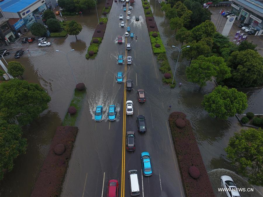 Heavy rain hit the city on Tuesday