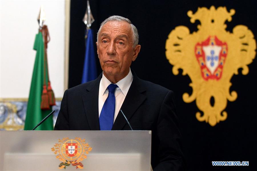 Portuguese President Marcelo Rebelo de Sousa delivers a speech at the Palace of Belem in Lisbon, Portugal, July 27, 2016. 