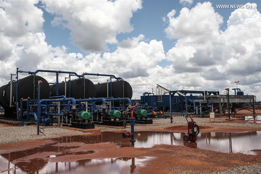 Photo taken on Aug. 4, 2016 shows the facilities of the Chinese-Venezuelan joint company SINOVENSA S.A. in the Orinoco Petroleum Belt in Monagas state, Venezuela. 