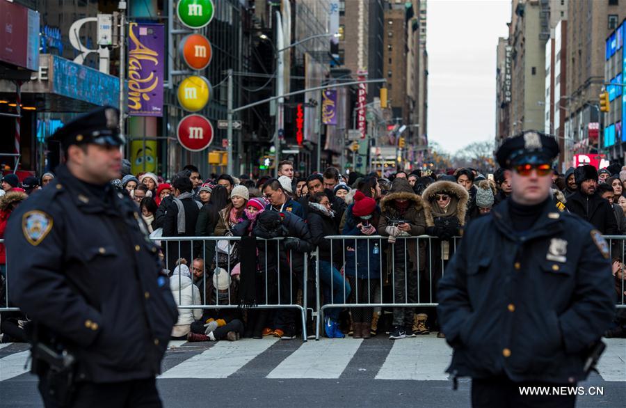 U.S.-NEW YORK-TIMES SQUARE-NEW YEAR-CELEBRATION-SECURITY