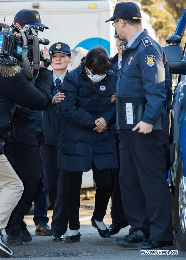 Choi Soon-sil Arrives For Hearing Arguments In Seoul, South Korea 