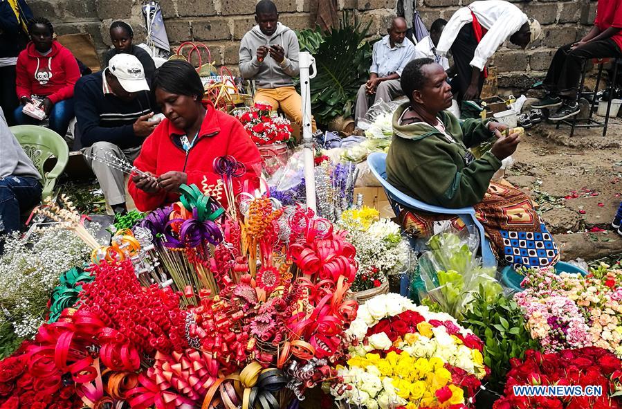 KENYA-NAIROBI-VALENTINE'S DAY-FLOWER