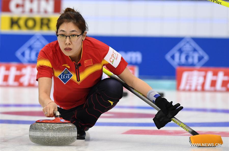 (SP)CHINA-BEIJING-CURLING-WORLD WOMEN'S CHAMPIONSHIP-DAY 3(CN)