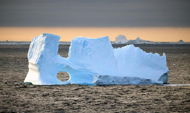 Scenery of iceberg seen from China's research icebreaker Xuelong