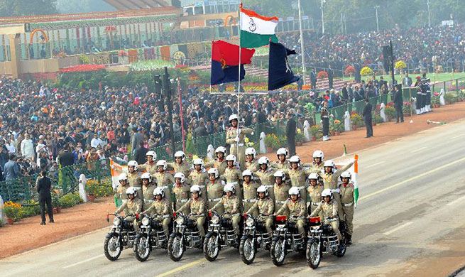 India displays military might at Republic Day parade
