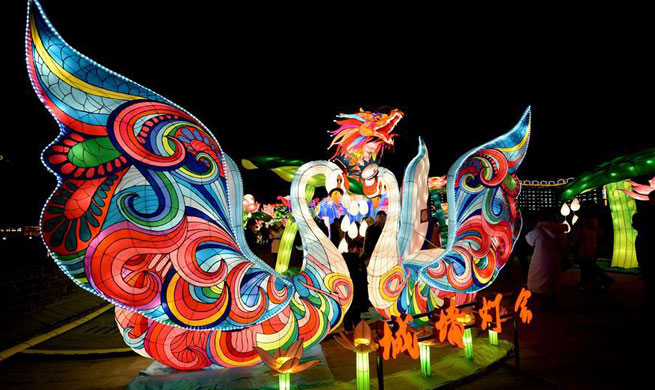 Lantern fair greeting Spring Festival held in NW China