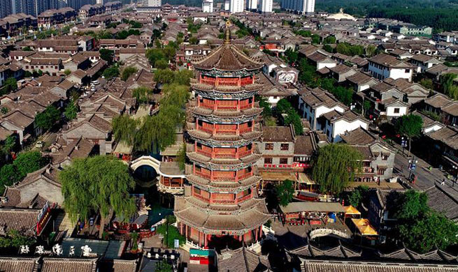 Scenery of ancient city of Luanzhou in China's Hebei