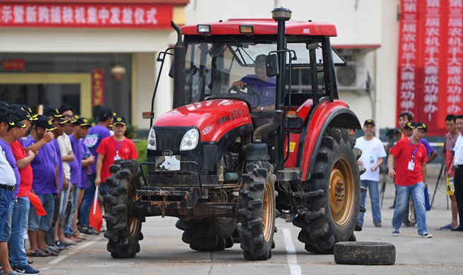 Agricultural machinery contest held in Fengxin, China's Jiangxi
