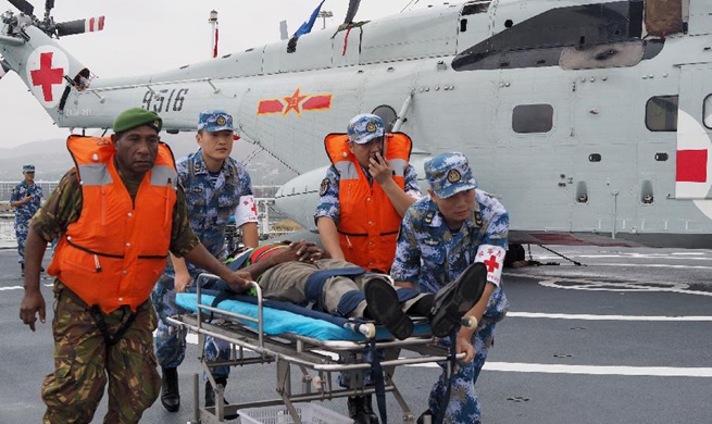 Feature: Joint emergency medical rescue drill marks high point of Chinese naval hospital ship's PNG mission