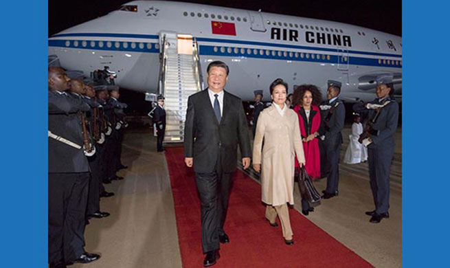 Chinese president arrives in South Africa for state visit