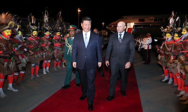 Xi arrives in PNG for state visit, APEC meeting