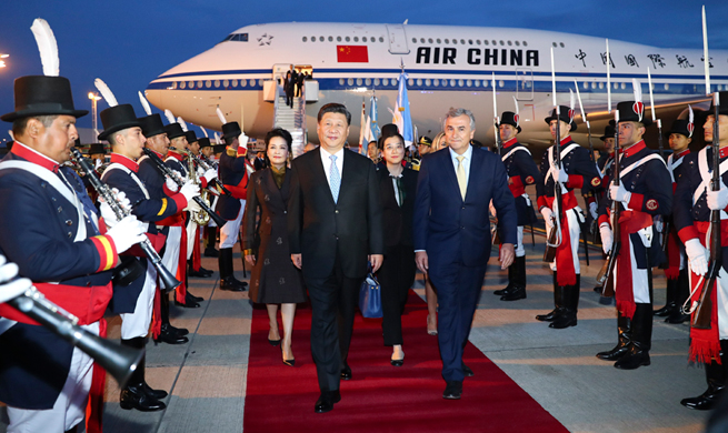 Chinese president arrives in Argentina for G20 summit, state visit