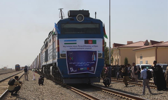 First cargo train from Afghanistan to China via Uzbekistan, Kazakhstan departs