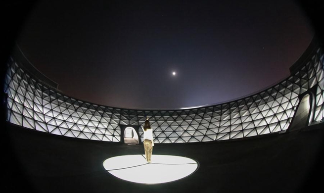 Shanghai Planetarium illuminated for first time to celebrate Mid-Autumn Festival