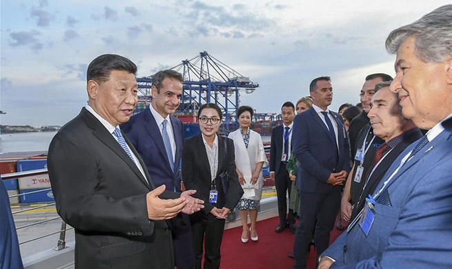 Xi, Greek PM visit Piraeus Port, hail BRI cooperation