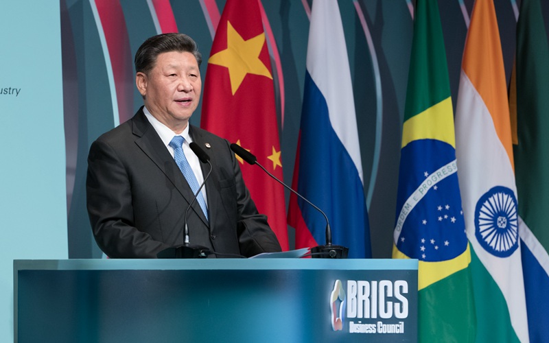 Xi urges business sector's active participation in BRICS cooperation