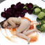 "Naked lunch" staged in streets of Barcelona
