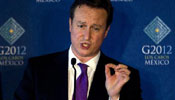 Cameron attends press conference at G20 summit