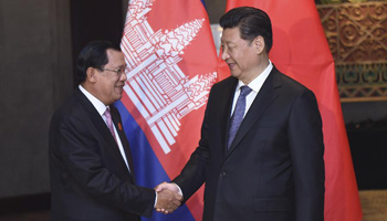 Chinese president meets Cambodian PM in Jakarta