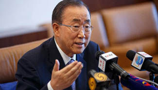 Interview: Ban says he "most warmly" welcomes Xi to UN