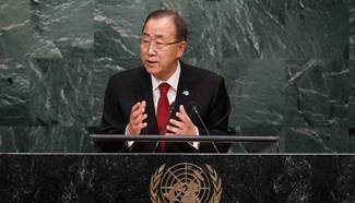 Ban Ki-moon addresses UN General Assembly