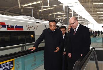 Premier Li invites CEE countries leaders to take China-made bullet train