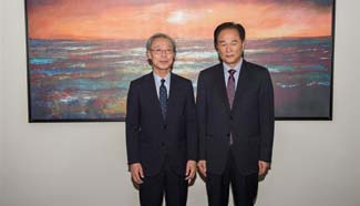 Xinhua president meets Kyodo News president in Qatar