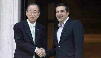 Ban Ki-moon concludes two-day visit to Greece