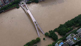 Torrential rain hits Qijiang District of Chongqing