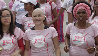 March against breast cancer held in Caracas
