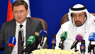 Russian, Saudi energy officials attend press conference in Riyadh